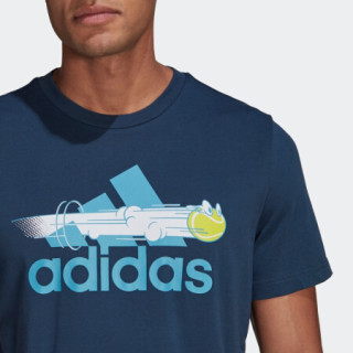 阿迪达斯官网 adidas M SS CAT TEE 男装夏季网球运动短袖T恤GN8059 藏青 A/S(175/92A)