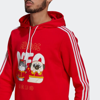 阿迪达斯官网 adidas neo 吾皇万睡联名新年款男装运动套头衫GS5186 鲜红/白 A/XS(170/88A)