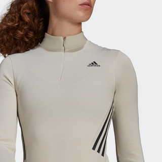 阿迪达斯官网 adidas MESH LEOTARD W 女装训练运动连体服H23453 矾土棕/黑色 A/XS(155/80A)