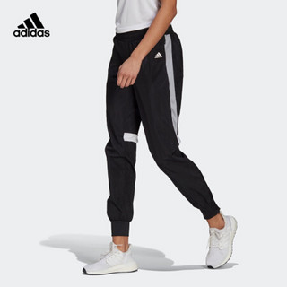 阿迪达斯官网 adidas TRACK PANT女装跑步运动直筒束脚长裤GM1529 黑色/银灰/白 A/L(170/76A)