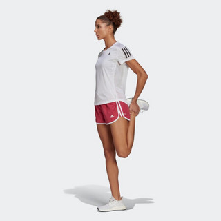 阿迪达斯官网 adidas M20 SHORT 女装跑步运动服装GK5263 粉/白 A/XL4(170/82A)