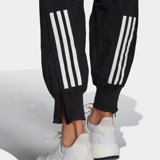 阿迪达斯官网 adidas TRACK PANT女装跑步运动直筒束脚长裤GM1529 黑色/银灰/白 A/S(160/68A)