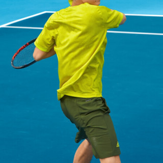 阿迪达斯官网 adidas FLFT PRNT T PB 男装网球运动服装GQ2221 酸绿 黄/白 A/XS(170/88A)