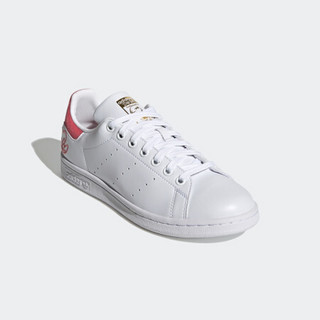 阿迪达斯官网 adidas 三叶草 STAN SMITH W 女鞋经典运动鞋G55666 白/浅红 38.5(235mm)