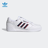 adidas 阿迪达斯 官网三叶草CONTINENTAL 80 STRIPES男女鞋经典运动鞋FX5090 白/藏青蓝/红 36.5(225mm)