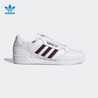 adidas 阿迪达斯 官网三叶草CONTINENTAL 80 STRIPES男女鞋经典运动鞋FX5090 白/藏青蓝/红 44.5(275mm)