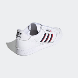 adidas 阿迪达斯 官网三叶草CONTINENTAL 80 STRIPES男女鞋经典运动鞋FX5090 白/藏青蓝/红 44.5(275mm)