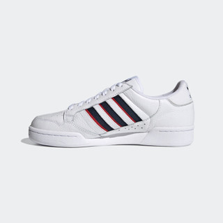 adidas 阿迪达斯 官网三叶草CONTINENTAL 80 STRIPES男女鞋经典运动鞋FX5090 白/藏青蓝/红 44.5(275mm)
