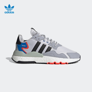 阿迪达斯官网 adidas 三叶草 NITE JOGGER 男鞋经典运动鞋FX6835 灰白/浅灰/黑/蓝/橙色 44(270mm)