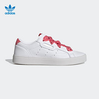 阿迪达斯官网 adidas 三叶草 adidas SLEEK W女鞋经典运动鞋FY6679 白/粉 37(230mm)