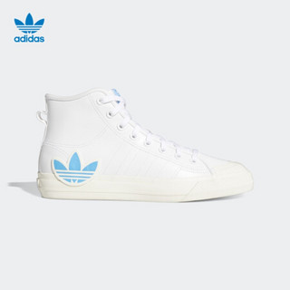 阿迪达斯官网 adidas 三叶草 NIZZA HI RF 男女鞋高帮经典运动鞋FX8497 白/蓝 41(255mm)