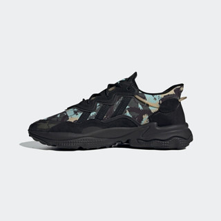 阿迪达斯官网 adidas 三叶草 OZWEEGO 男女鞋经典运动鞋GV9710 黑/米黄/淡蓝 41(255mm)