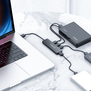 ORICO 奥睿科 WH4P1 USB3.0HUB 一分四 0.3m 黑色