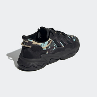 阿迪达斯官网 adidas 三叶草 OZWEEGO 男女鞋经典运动鞋GV9710 黑/米黄/淡蓝 41(255mm)