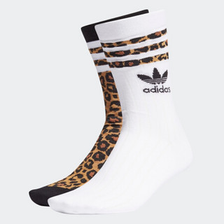 阿迪达斯官网 adidas 三叶草 SOCK 2PP 女子运动袜子H51164 黑色/多色 XS