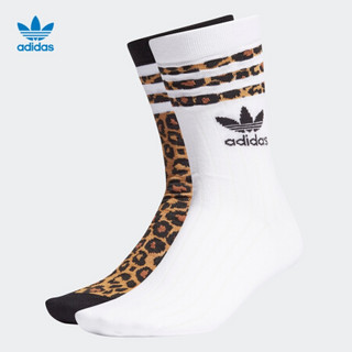 阿迪达斯官网 adidas 三叶草 SOCK 2PP 女子运动袜子H51164 黑色/多色 XS