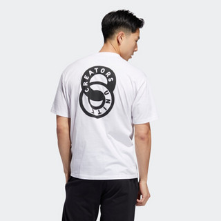 adidas 阿迪达斯 ONETEAM AMP TEE 男子运动T恤 ED8293 白色 XXXL