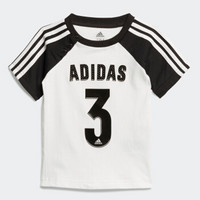 阿迪达斯官网adidas I SPORT SUM SET婴童装训练短袖运动套装FM6382 白/黑色 黑色/白 92CM