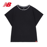 New Balance NB官方夏初秋女款AWT03311休闲简约舒适时尚圆领 LOGO标识短袖T恤 BK AWT03311 2XL