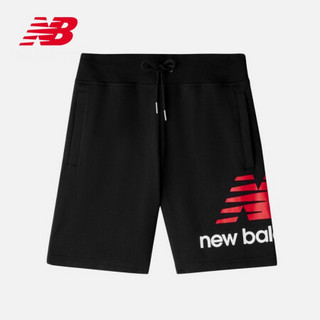 New Balance NB官方春夏男款AMS01512简约经典百搭时尚休闲舒适透气基础针织运动短裤 BK M