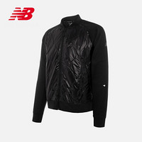 New Balance NB官方秋冬男款MJ03266休闲简约舒适时尚立领保暖Logo标识运动棉服 BK 2XL