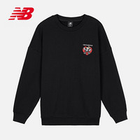 New Balance NB官方秋冬女款AWT03367毛圈简约经典百搭时尚休闲圆领基础卫衣/套头衫 BK L