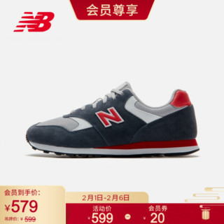 New Balance NB官方2021新款中性款393系列ML393VR1复古时尚百搭复古休闲鞋 藏青/灰色 ML393VR1 37.5（脚长23cm)