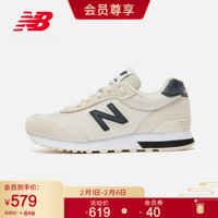 New Balance NB官方2021新款女款515系列WL515RC3简约舒适时尚百搭复古休闲鞋 米白 WL515RF3 37.5（脚长24cm)