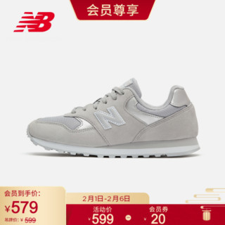 New Balance NB官方2021新款女款393系列WL393MET简约舒适休闲鞋 灰色 WL393MET 37(脚长23.5cm)