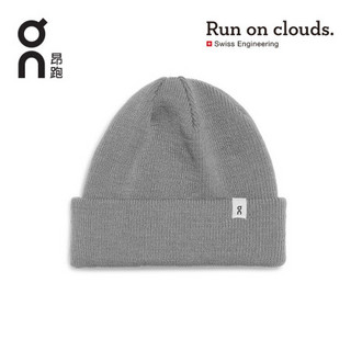 On 昂跑 舒适透气保暖羊毛套头帽冷帽 Merino Beanie Lunar 深灰 可调节