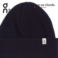 On 昂跑 舒适透气保暖羊毛套头帽冷帽 Merino Beanie Navy 海军蓝 可调节