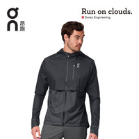 On昂跑 全天候轻量防护男款夹克 Weather Jacket Black/Shadow  黑/深灰 XL
