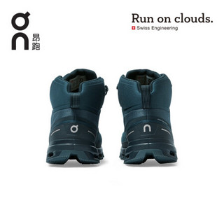 On昂跑 男款轻量防水徒步登山靴 Cloudrock Waterproof Navy/Midnight 海军蓝/午夜黑 45 US(M11)