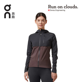 On昂跑 全天候轻量防护女款夹克Weather Jacket Black/Pebble 黑/卵石灰 S