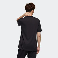 阿迪达斯官网 adidas neo M C+TEE 男装运动短袖T恤GJ8909 黑色/白 A/S(175/92A)