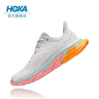 HOKA ONE ONE男女款Clifton Edge克利夫顿先锋公路跑步鞋回弹缓冲减震轻便运动鞋新 云雾灰/月岩灰-男 8.5/ 255mm/W