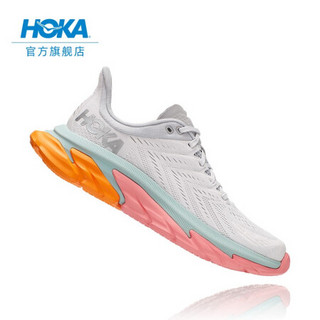 HOKA ONE ONE男女款Clifton Edge克利夫顿先锋公路跑步鞋回弹缓冲减震轻便运动鞋新 云雾灰/月岩灰-女 6/ 230mm/W