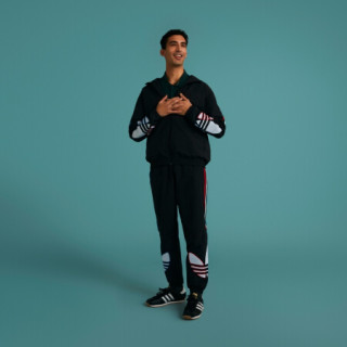 阿迪达斯官网 adidas 三叶草 TRICOL TT 男装运动夹克外套GN3582 黑色 XS(参考身高:167~172CM)