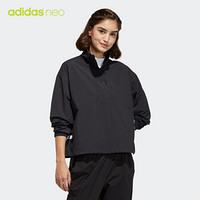 阿迪达斯官网 adidas neo W CS MAR ANORAK 女装运动夹克外套GP5437 黑色 A/XS(155/80A)