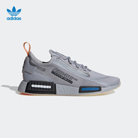 阿迪达斯官网 adidas 三叶草 NMD_R1 SPECTOO 男鞋经典低帮运动鞋FZ3200 灰色/黑/橙色 41(255mm)