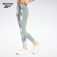 Reebok锐步 运动健身 KIREIFIT AOP TIGHTS 女子紧身裤 GP7023_绿色 A/XS