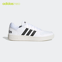 阿迪达斯官网adidas neo HOOPS 2.0男休闲运动鞋B44699 EG3970 汉玉白/一号黑/白 44(270mm)