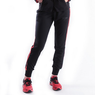 多威（Do-win）运动长裤女新款女士黑色宽松束脚跑步运动裤297704 黑色 M