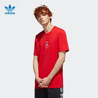 阿迪达斯官网 adidas三叶草MIC Graphic T 1男装运动短袖T恤GP4053 浅猩红/浅猩红 S(参考身高:173~178CM)