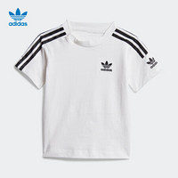 阿迪达斯官网 adidas 三叶草 NEW ICON TEE婴童装运动短袖T恤FT8800 白/黑色 74CM