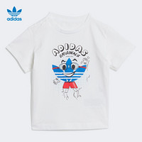 adidas 阿迪达斯 官网 adidas 三叶草 TEE 婴童装运动短袖T恤GD2882 白 98CM