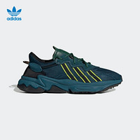 阿迪达斯官网adidas 三叶草 Pusha T Ozweego男子经典运动鞋FV2480 淡粉紫灰/1号黑色/亮黄荧光/深绿 44.5(275mm)