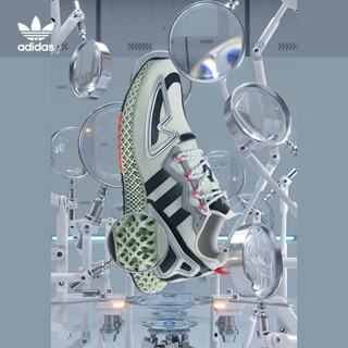 阿迪达斯官网 adidas 三叶草 ZX 2K 4D 男女鞋经典运动鞋FW2003 灰白色/灰色/黑色/银色 42(260mm)