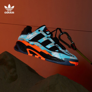 阿迪达斯官网 adidas 三叶草 NITEBALL 笑脸迷彩 男女鞋经典运动鞋GZ7867 水晶蓝/一号黑/信号橙 43(265mm)