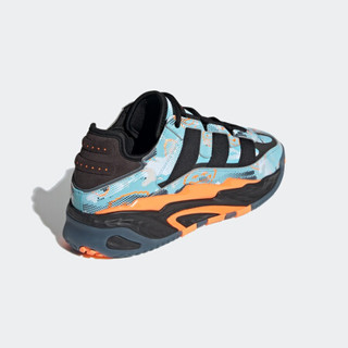 阿迪达斯官网 adidas 三叶草 NITEBALL 笑脸迷彩 男女鞋经典运动鞋GZ7867 水晶蓝/一号黑/信号橙 43(265mm)